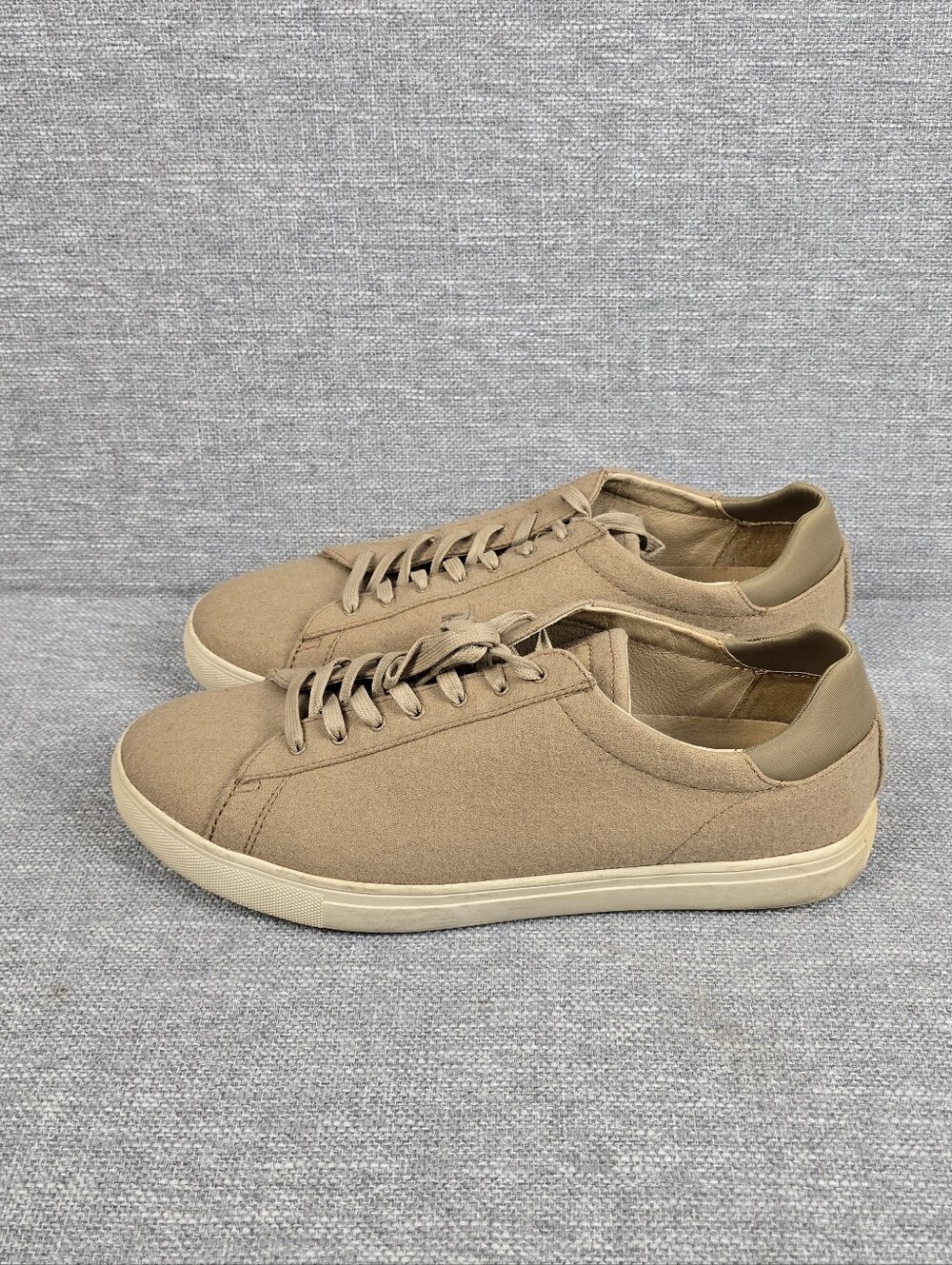 Clae Bradley Low Top Casual Wool Sneakers Tan Mens Sz 12